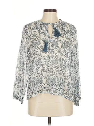 Pre-owned Roller Rabbit 3/4 Sleeve Blouse In Blue