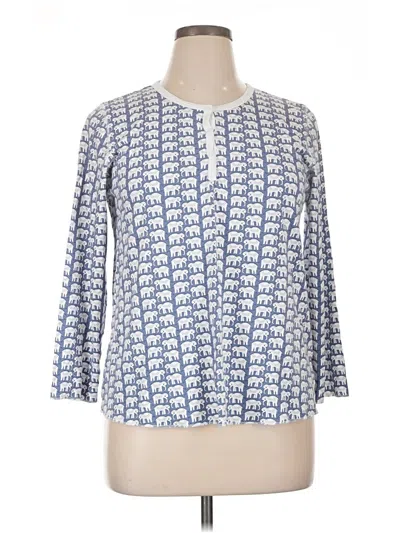 Pre-owned Roller Rabbit 3/4 Sleeve Blouse In Blue