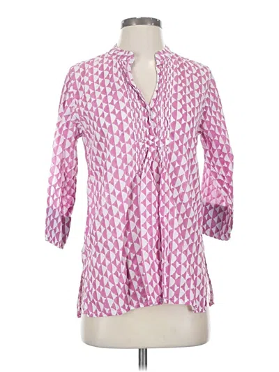 Pre-owned Roller Rabbit 3/4 Sleeve Blouse In Pink