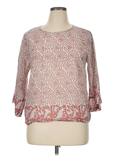 Pre-owned Roller Rabbit 3/4 Sleeve Blouse In Pink