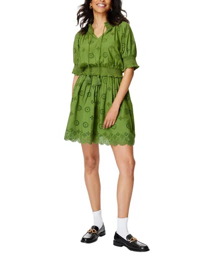 Roller Rabbit Astra Eyelet Fiorella Dress In Green