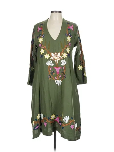 Pre-owned Roller Rabbit Casual Dress In Green
