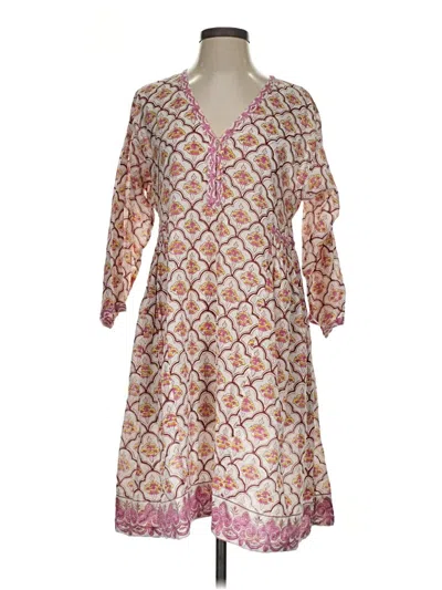 Pre-owned Roller Rabbit Casual Dress In Ivory