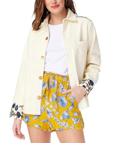 Roller Rabbit Davina Embroidery Adara Jacket In White