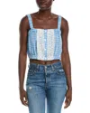 Roller Rabbit Gingham Miley Top In Blue