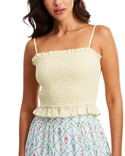Roller Rabbit Hali Linen Top In Yellow