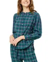 Roller Rabbit Inverness Plaid Glenda Top In Green
