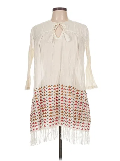 Pre-owned Roller Rabbit Kimono In White