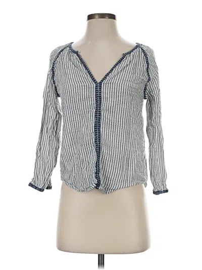 Pre-owned Roller Rabbit Long Sleeve Blouse In Blue