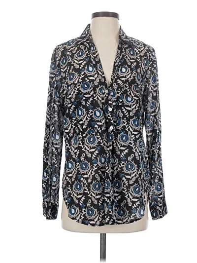 Pre-owned Roller Rabbit Long Sleeve Blouse In Blue
