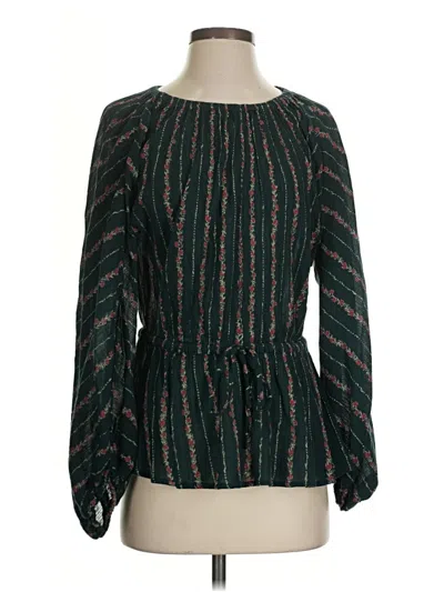 Pre-owned Roller Rabbit Long Sleeve Blouse In Green