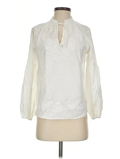 Pre-owned Roller Rabbit Long Sleeve Blouse In Ivory