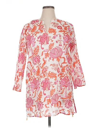 Pre-owned Roller Rabbit Long Sleeve Blouse In Pink