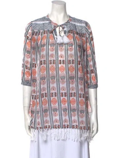 Pre-owned Roller Rabbit Printed Mini Dress In Neutral