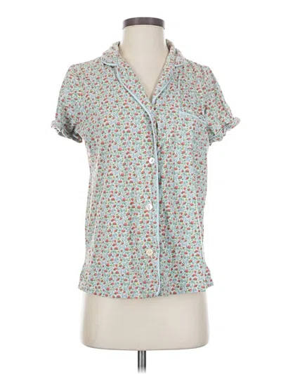 Pre-owned Roller Rabbit Short Sleeve Blouse In Blue