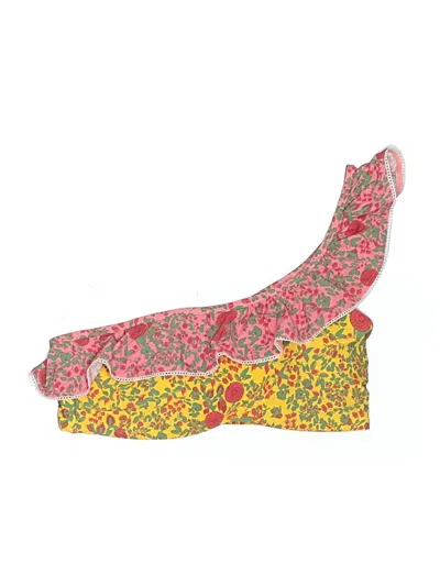 Pre-owned Roller Rabbit Swimsuit Top Pink Paisley Pattern Swimwear