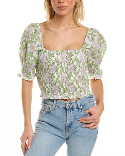 Roller Rabbit Women's Daphne Renata Floral Print Top In Green