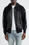 Rolling Loud Bones Zip Hoodie In Black