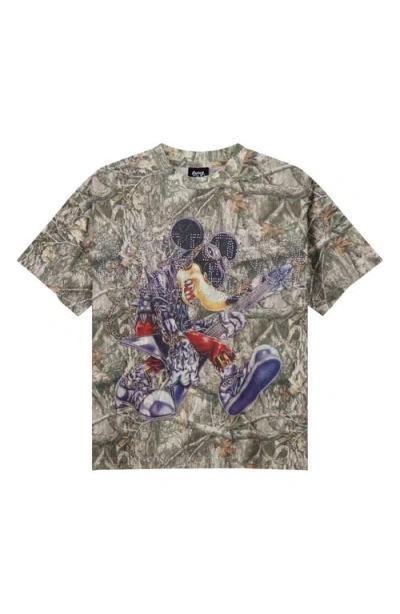 Rolling Loud Camo Chaos Rhinestone Embellished Graphic T-shirt In Multi