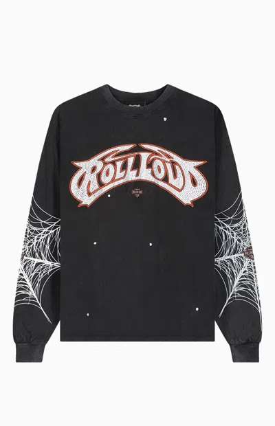 Rolling Loud Men's Rhinestone Long Sleeve T-shirt In Black