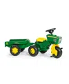 Rolly Toys John Deere 3 Wheel Trike Pedal Tractor With Removable Hauling Trailer In Green