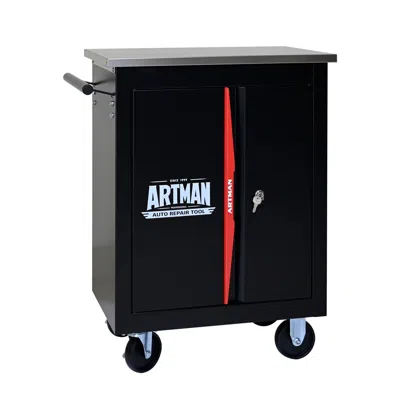 Rolo Home Double-door Clapboardl Multi-function Tool Cart-blak & Red In Black