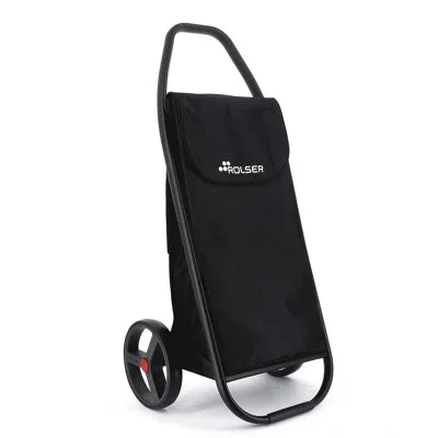 Rolser Com 88 Lb. Capacity Mf Black Tube 2 Big Wheel Shopping Trolley