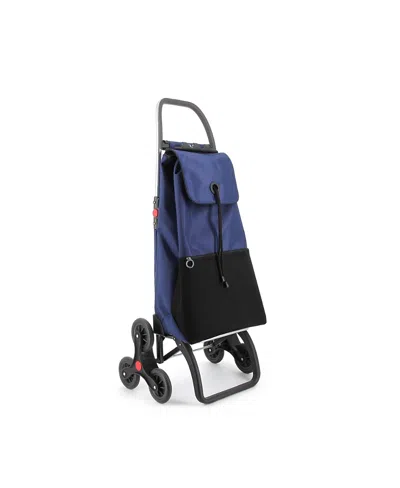 Rolser I-max Urban Mf 6 Wheel Stair Climber Foldable Shopping Trolley In Blue