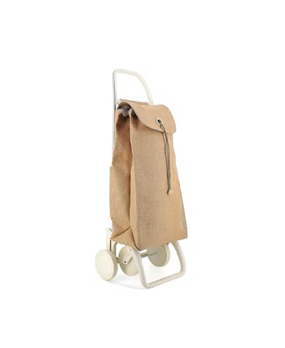 Rolser I-max Yute Off White 4 Wheel Shopping Trolley In Brown