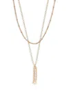 ROMA AND RAE WOMEN'S SEASCAPE GOLDTONE & ACRYLIC PEARL LAYERED NECKLACE