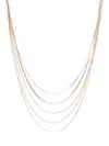 ROMA AND RAE WOMEN'S SEASCAPE ROSE GOLDTONE LAYERED NECKLACE