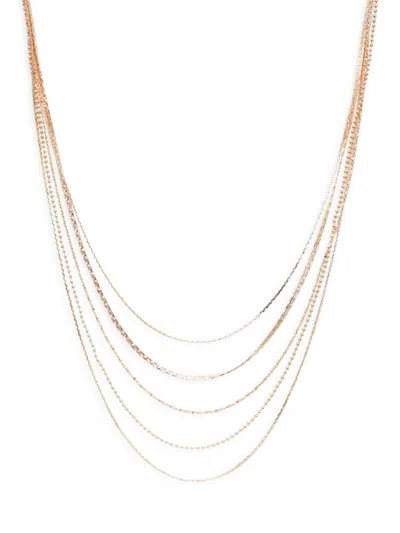 Roma And Rae Women's Seascape Rose Goldtone Layered Necklace