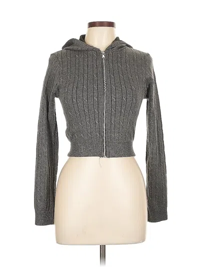 Pre-owned Roma Concepts By Rosee Zip Up Hoodie In Gray