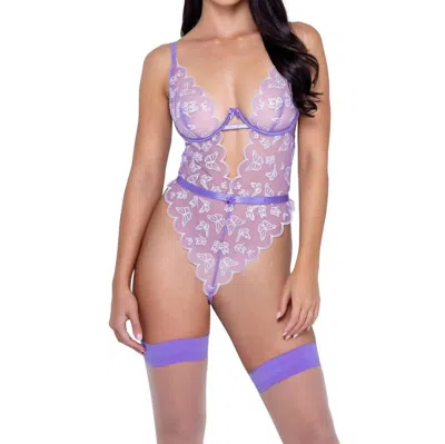 Roma Confidential Butterfly Glow Teddy In Lavender / White In Purple