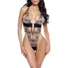 Roma Confidential Orchid Blossom Embroidered Teddy In Animal Print