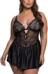 Roma Confidential Paradise Dream Chemise In Black