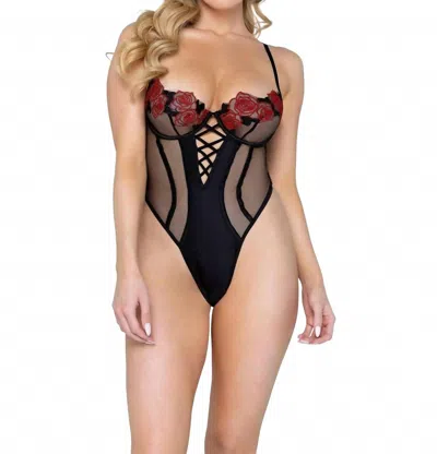 Roma Confidential Rosa Bella Teddy In Black / Red