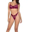 Roma Confidential Rose Bloom 2 Piece Bra Set In Merlot In Red