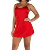 Roma Confidential Soft Satin Chemise In Red In Red