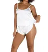 Roma Confidential Soft Satin Tulip Short Set In White
