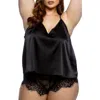 Roma Confidential Sweet Dreams Camisole & Thong Set In Black