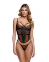 Roma Costume Cherry Delight Corset 2pc Set In Black