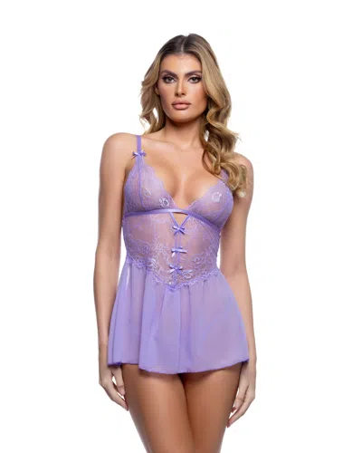 Roma Costume Paradise Dream Babydoll 2pc Set In Purple