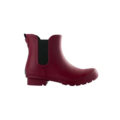 Roma Women's Chelsea Rain Boots In Matte Maroon In Multi