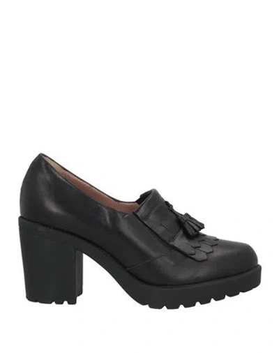 Romagnoli Woman Loafers Black Size 7 Leather