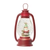 Roman 10" Led Swirl Rudolph Lantern Christmas Tabletop Decor In Red