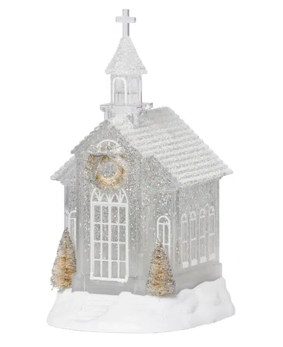 Roman 10.25" H Light Emitting Diode (led) Swirl Church In Multi Color