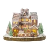 Roman 10.25" Led Gingerbread House Plays Music Christmas Tabletop Decor In Brown