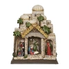 Roman 11"h Lighted Nativity In Town Christmas Tabletop Decor In Multi