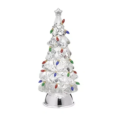 Roman 12.5in Lighted Swirl Tree Christmas Tabletop Decor In White